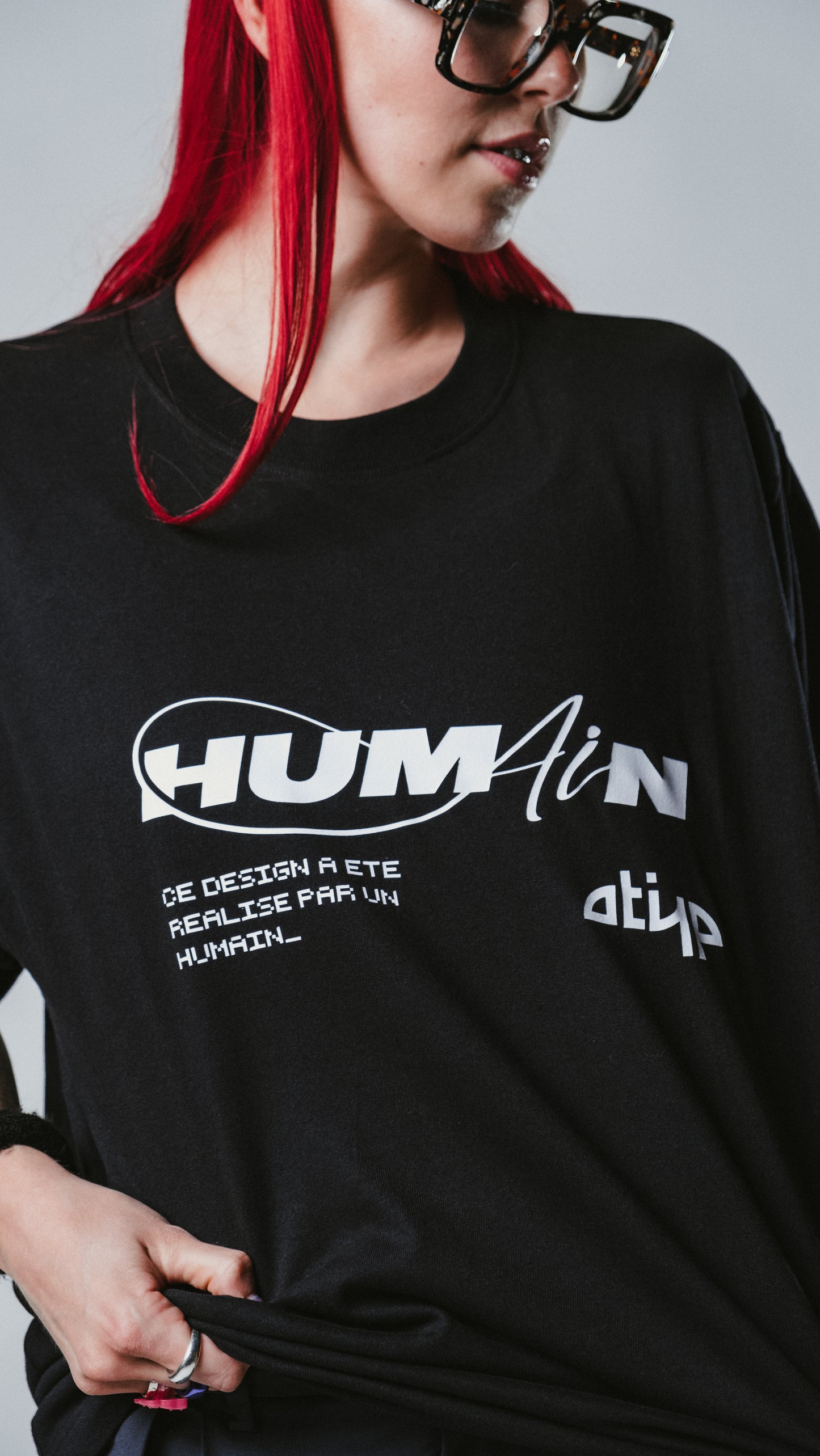 T-SHIRT HUMAIN - NOIR